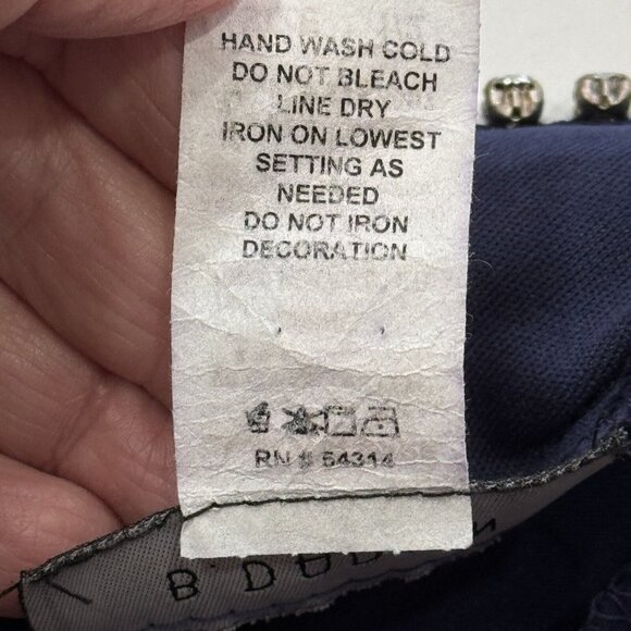 B. DARLEN BodyCon Skim Prom Dress Juniors Size 1/2 Navy Rhinestones Straps Party - Picture 10 of 13